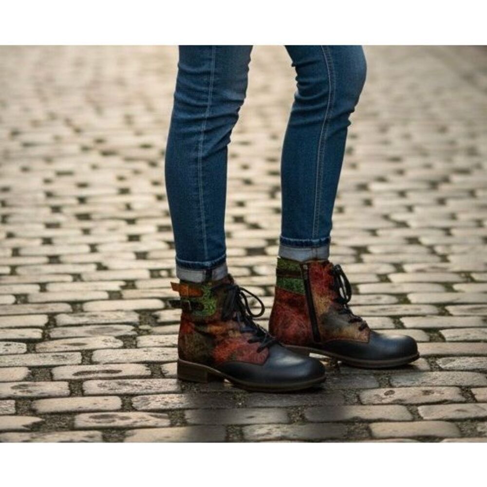 SoCofy colorful rodeo Texas style boots size 7